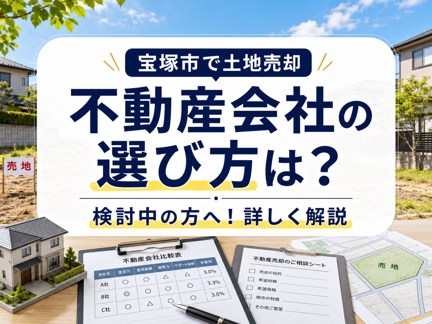 宝塚市で土地売却を検討中の方へ！不動産会社の選び方を詳しく解説の画像