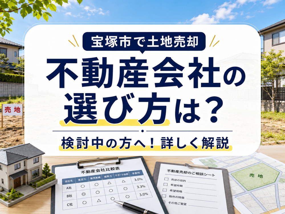 宝塚市で土地売却を検討中の方へ！不動産会社の選び方を詳しく解説の画像