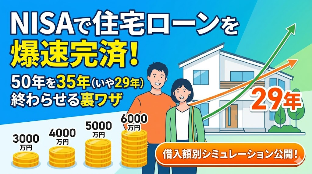 「50年ローン」と「NISA」を組み合わせることで、実質35年（あるいはそれ未満）で完済！？の画像