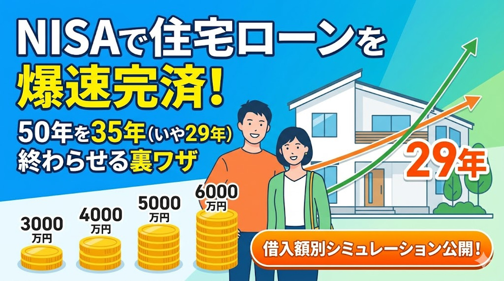 「50年ローン」と「NISA」を組み合わせることで、実質35年（あるいはそれ未満）で完済！？の画像