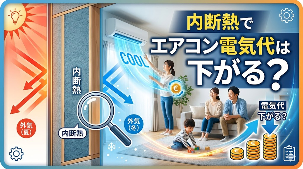 内断熱でエアコン電気代は下がる？高コスパな節約術を紹介の画像