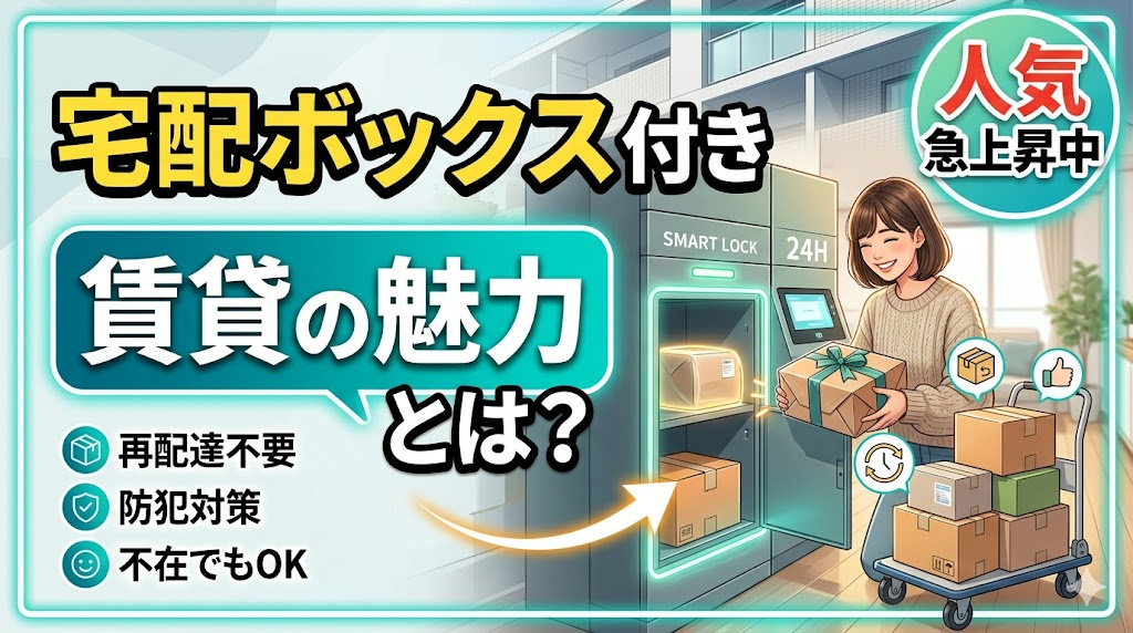 宅配ボックス付き賃貸の魅力とは？メリットを知り家賃とのバランスを考えるの画像