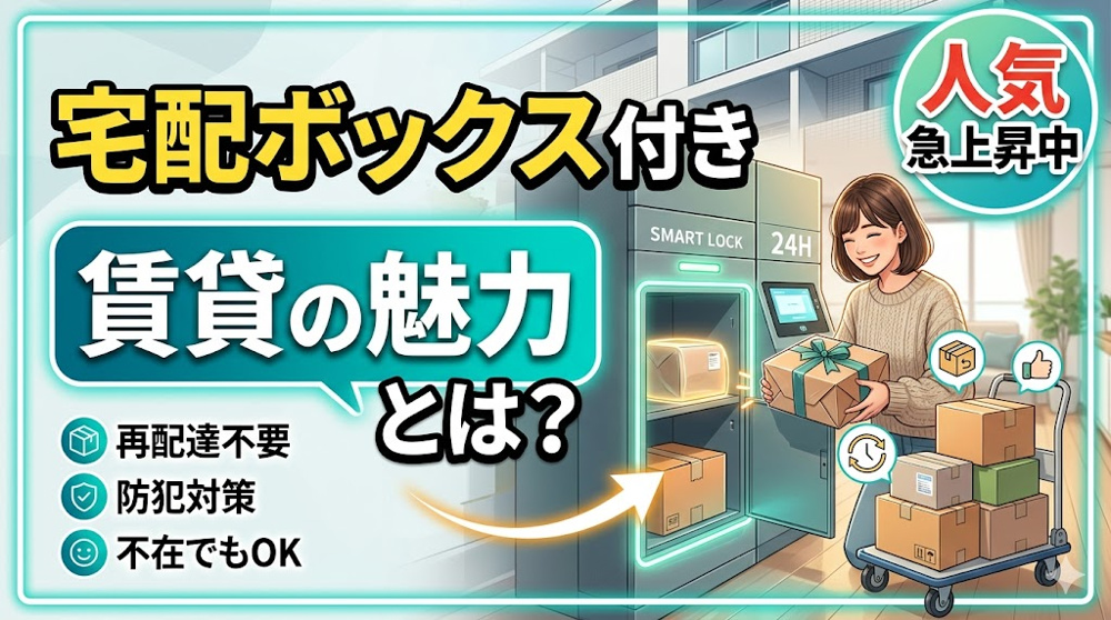 宅配ボックス付き賃貸の魅力とは？メリットを知り家賃とのバランスを考えるの画像