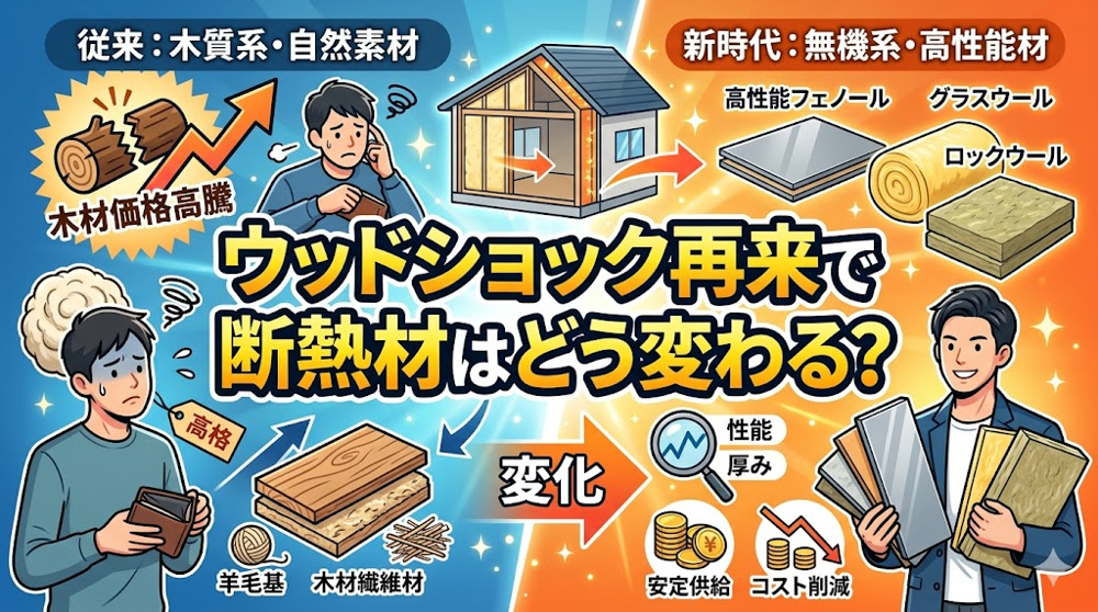 ウッドショック再来で断熱材はどう変わる？配管への影響と住宅コストの見直し方の画像