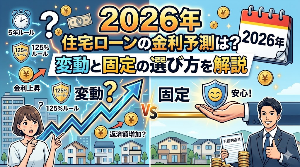 2026年住宅ローンの金利予測は?変動と固定の選び方を解説の画像