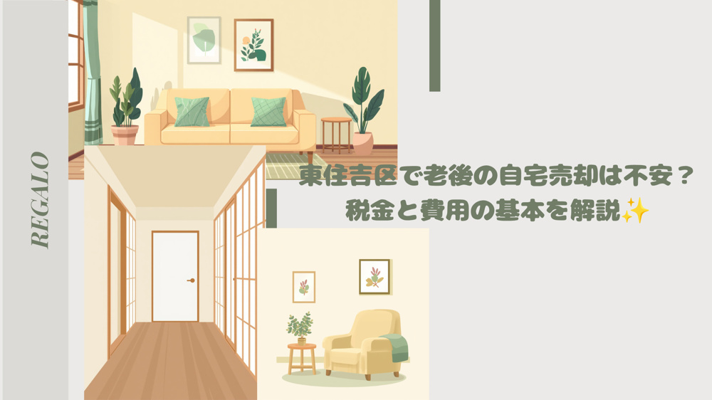 東住吉区で老後の自宅売却は不安？税金と費用の基本を解説の画像