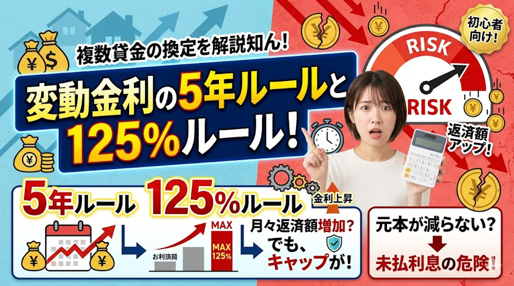 変動金利の5年ルールとは？125%ルールの仕組みと返済リスクを解説の画像