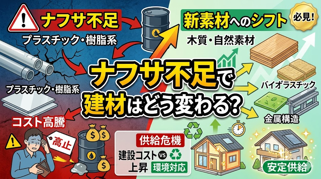ナフサ不足で建材はどう変わる？住宅価格への影響と備え方を解説の画像