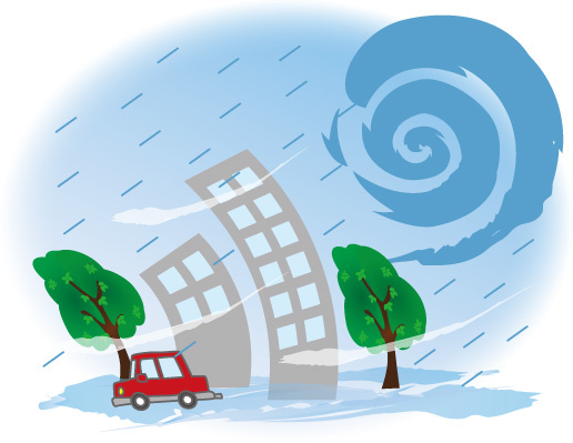 台風接近に伴う注意喚起とお知らせの画像