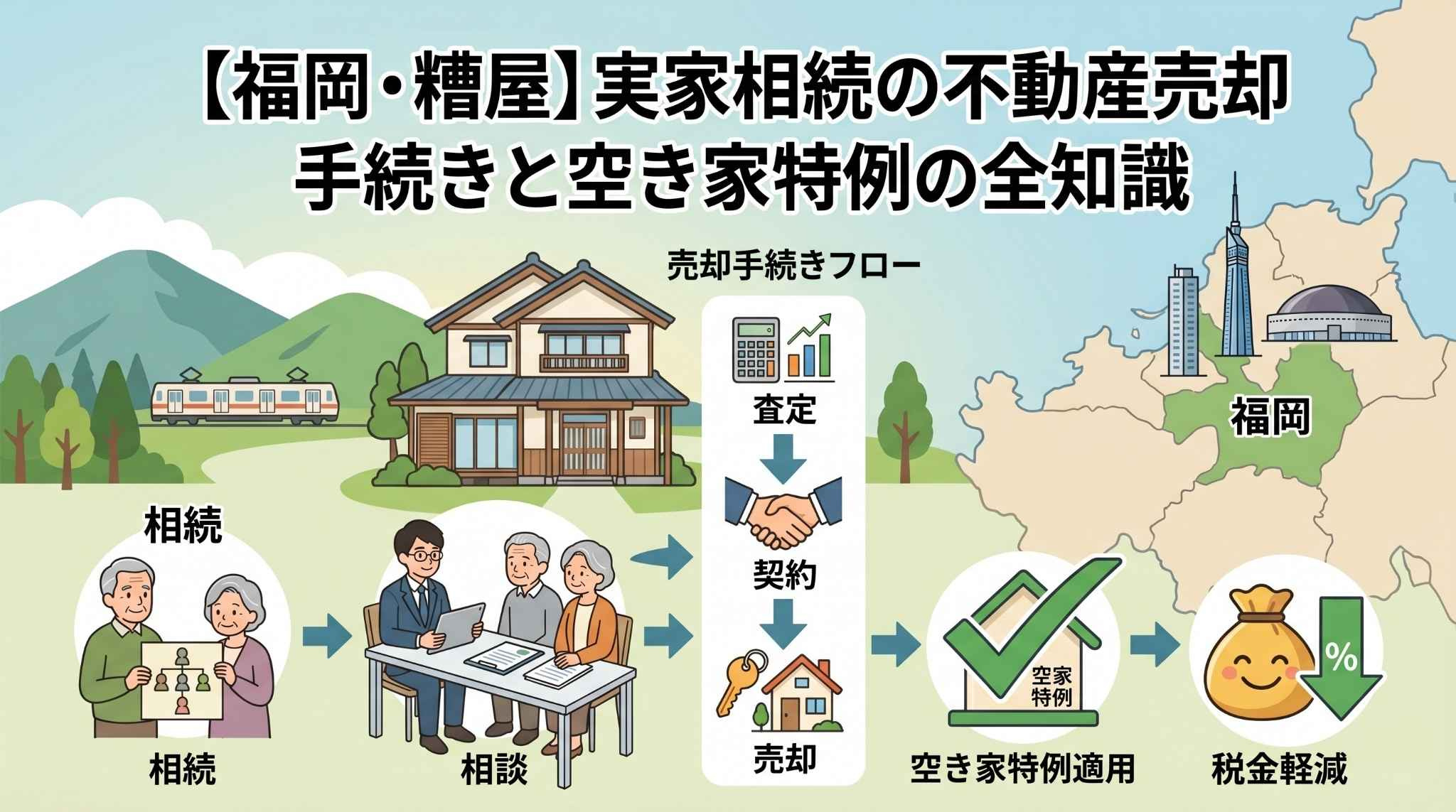 【福岡・糟屋】実家相続の不動産売却手続きと空き家特例の全知識の画像