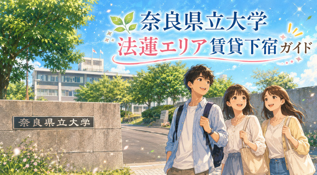 【専門家監修】奈良県立大学周辺「法蓮エリア」賃貸下宿ガイドの画像