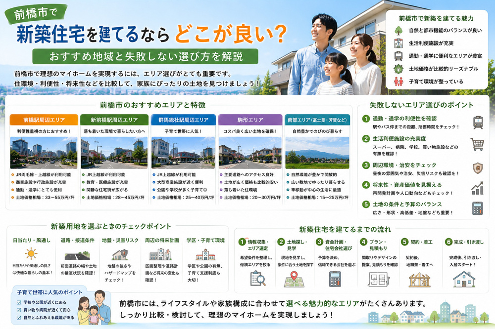 前橋市で新築住宅を建てるならどこが良い？おすすめ地域と失敗しない選び方を解説の画像