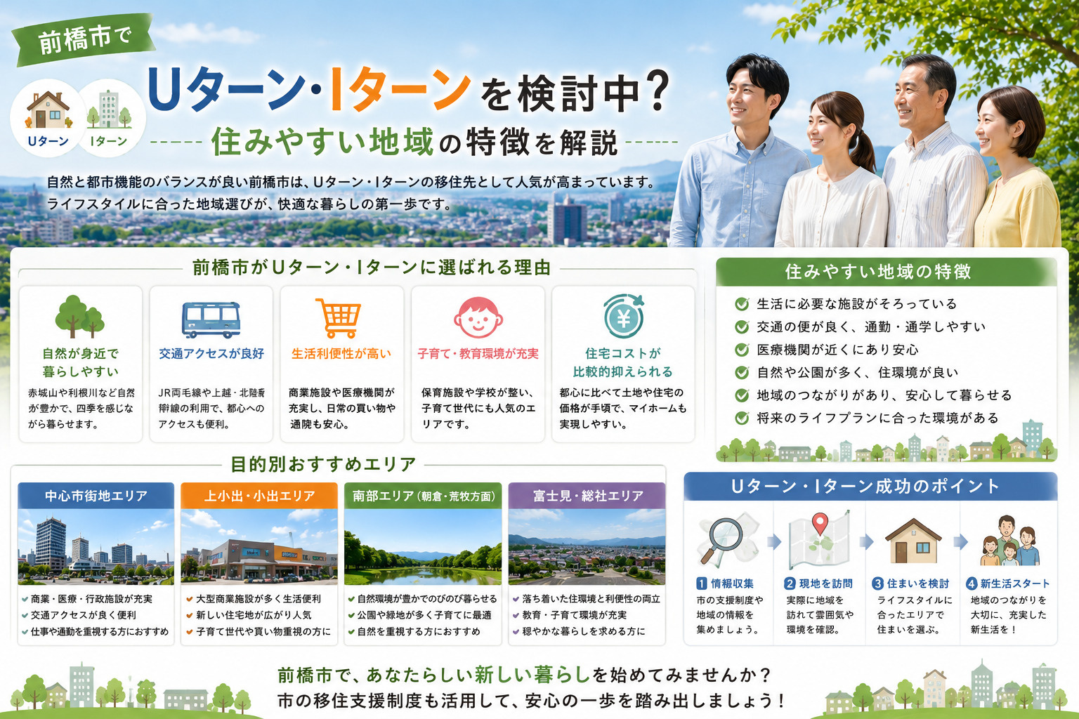 前橋市でUターンIターンを検討中？住みやすい地域の特徴を解説の画像