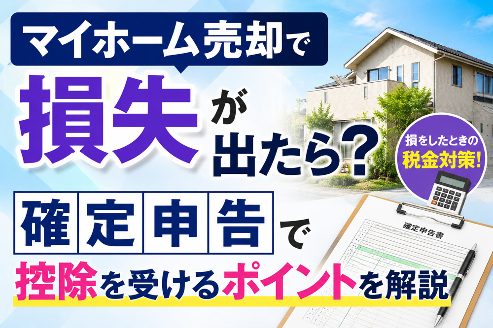 マイホーム売却で損失が出たら？確定申告で控除を受けるポイントを解説の画像