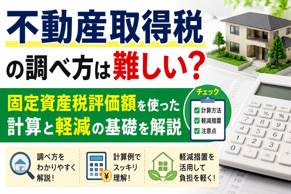 不動産取得税の調べ方は難しい？固定資産税評価額を使った計算と軽減の基礎を解説の画像