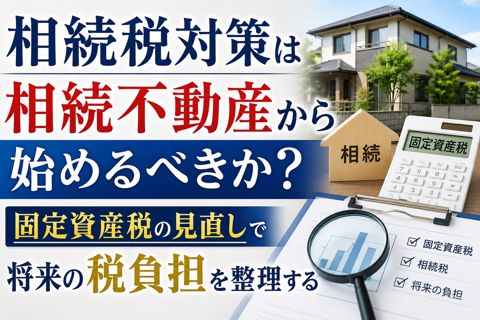 相続税対策は相続不動産から始めるべきか？固定資産税の見直しで将来の税負担を整理するの画像