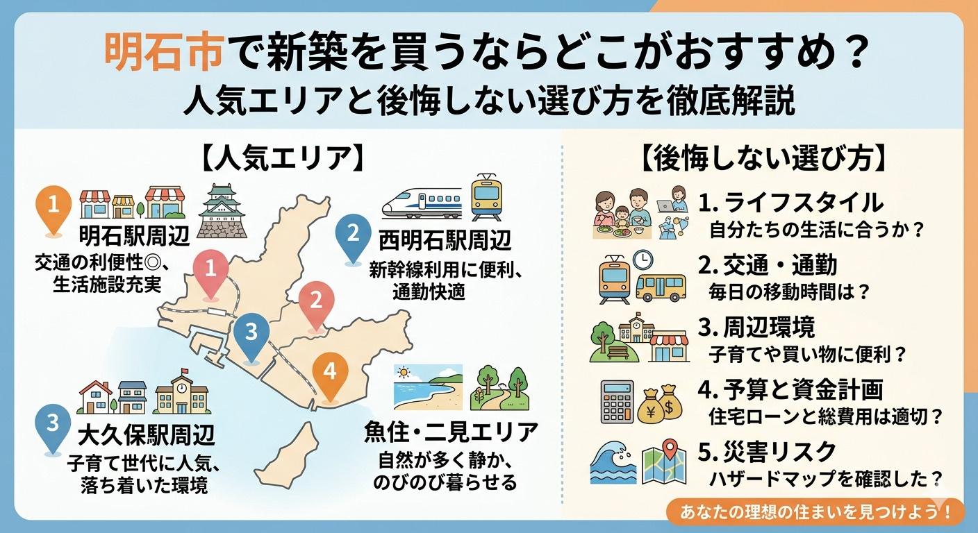 明石市の新築おすすめエリアランキング!子育て世帯に人気の理由とは?の画像