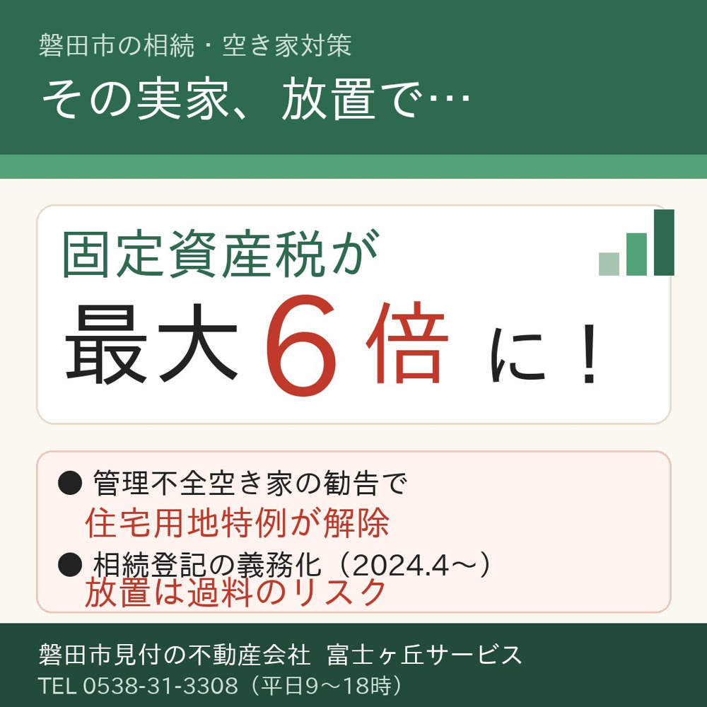 相続した実家、放置で固定資産税が最大6倍に──磐田市の「管理不全