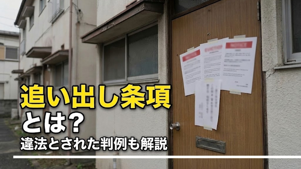 追い出し条項とは？違法とされた判例も解説の画像