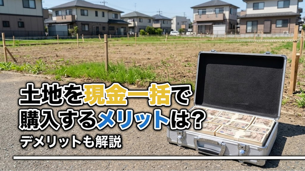 土地を現金一括で購入するメリットは？デメリットも解説の画像