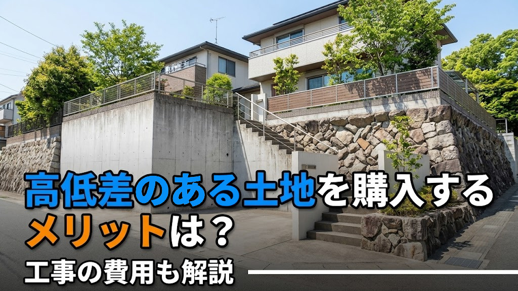 高低差のある土地を購入するメリットは？工事の費用も解説の画像