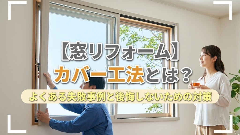 【窓リフォーム】カバー工法とは？よくある失敗事例と後悔しないための対策の画像