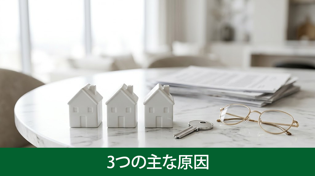 空き家問題を生み出す3つの主な原因