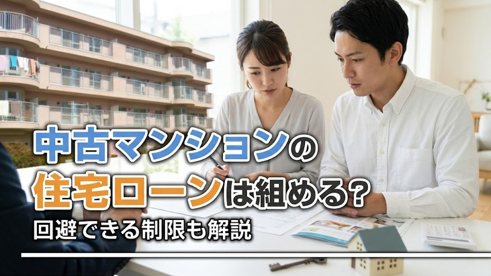 中古マンションの住宅ローンは組める？回避できる制限も解説の画像