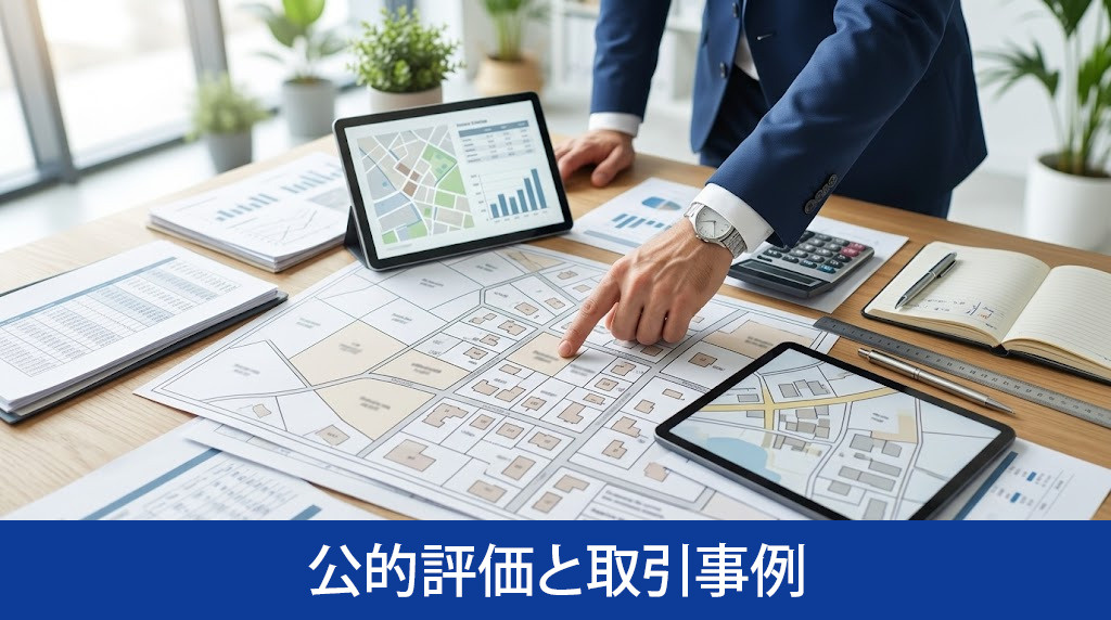 土地査定の基礎となる公的評価と取引事例