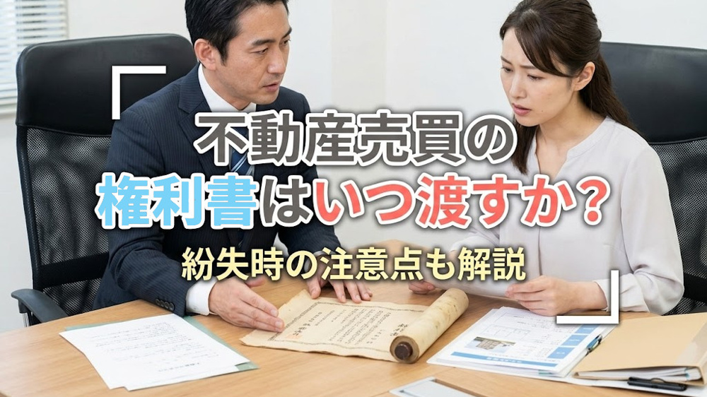 不動産売買の権利書はいつ渡すか？紛失時の注意点も解説の画像