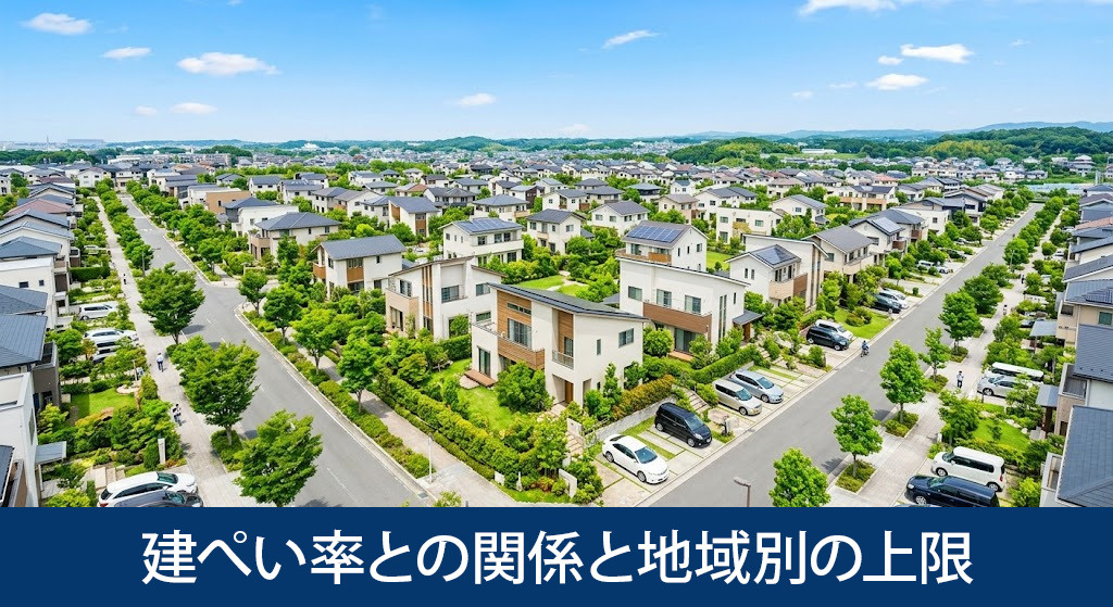 建ぺい率との関係と地域別の上限