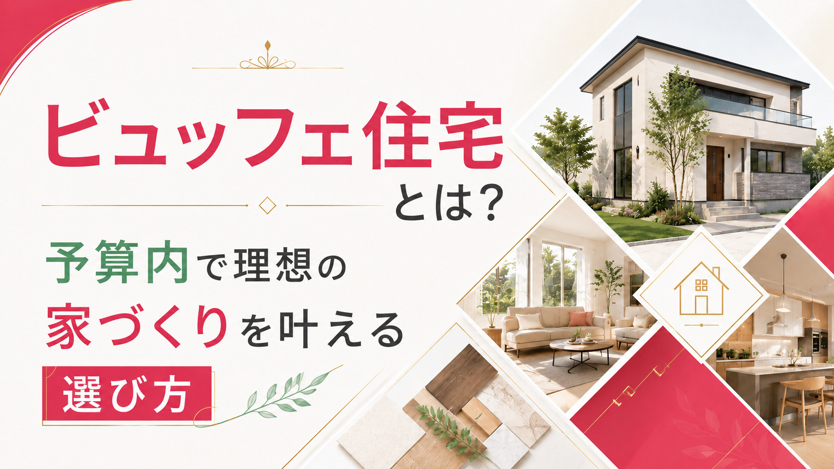 ビュッフェ住宅とは？予算内で理想の家づくりを叶える選び方の画像