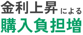 金利上昇による購入負担増