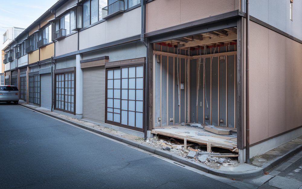 今福東の古い長屋を切り離し解体！再建築の条件とスムーズな手順の画像