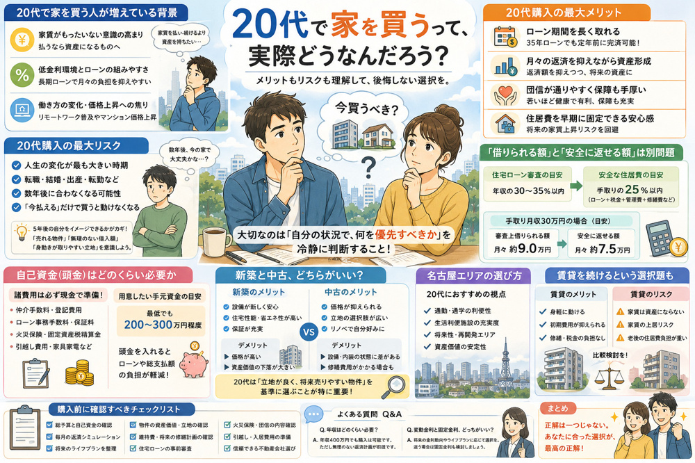 20代で家を買うのは危険？新築・中古・住宅ローン・エリア選びまで完全解説【総集編】の画像