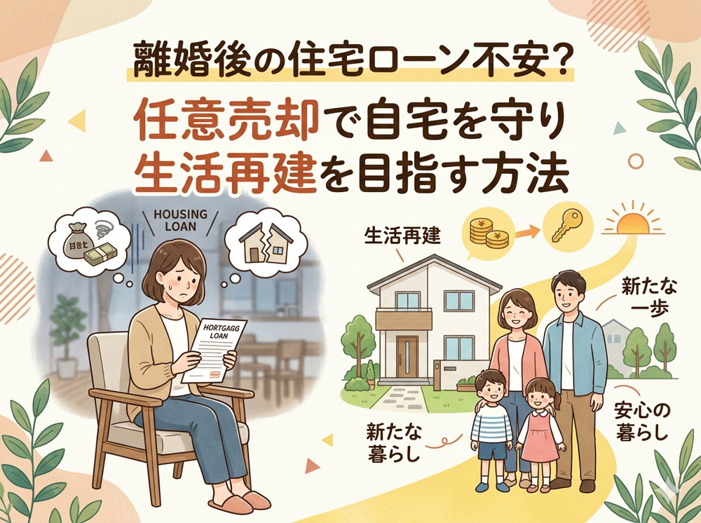 【名古屋市瑞穂区】離婚後の住宅ローン不安？任意売却で自宅を守り生活再建を目指す方法の画像