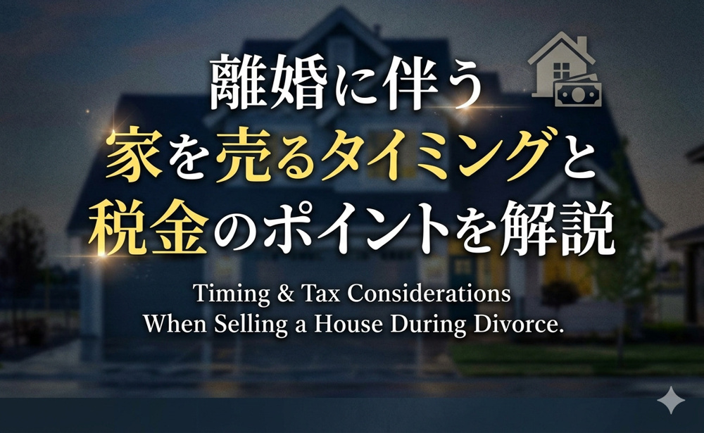 【名古屋市瑞穂区】で離婚後の家を売るタイミングはいつが良い？不動産売却と税金の基礎をわかりやすく解説の画像