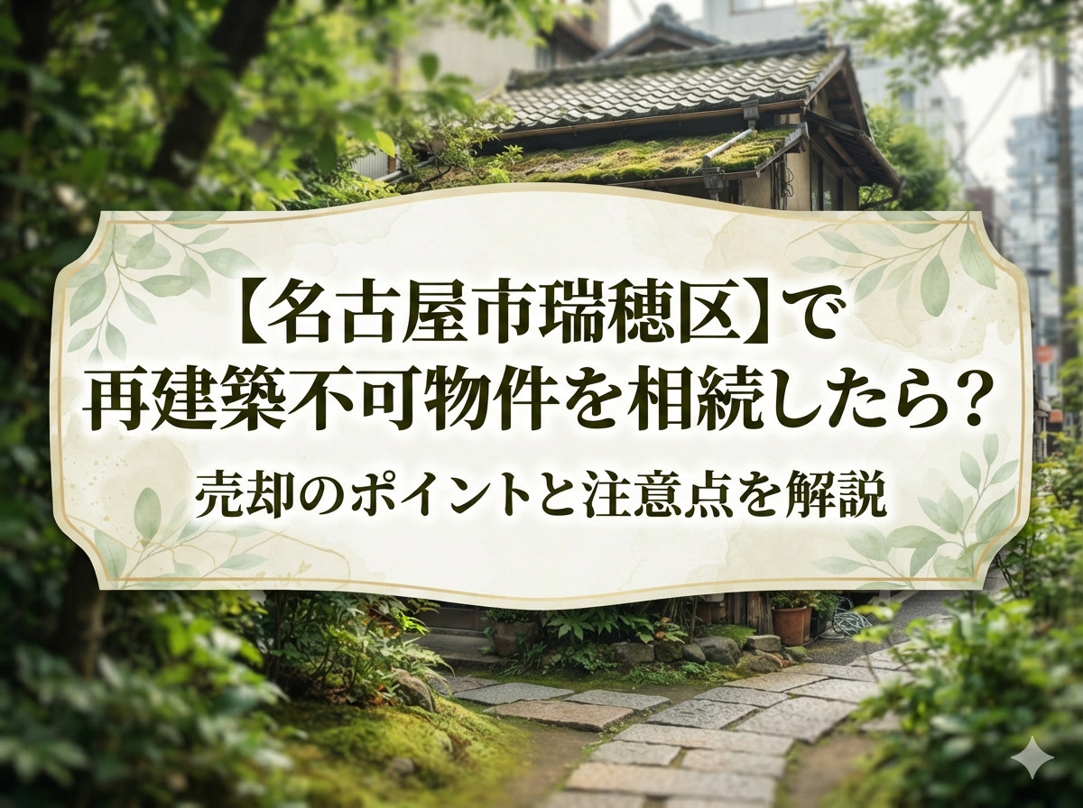 【名古屋市瑞穂区】で再建築不可物件を相続したら?売却のポイントと注意点を解説の画像