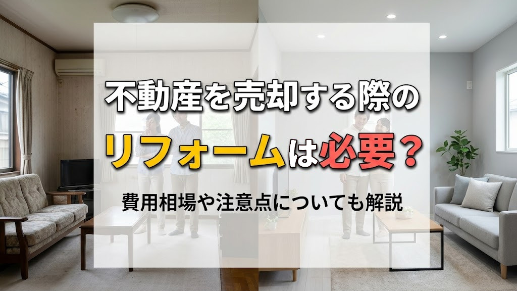 不動産を売却する際のリフォームは必要？費用相場や注意点についても解説