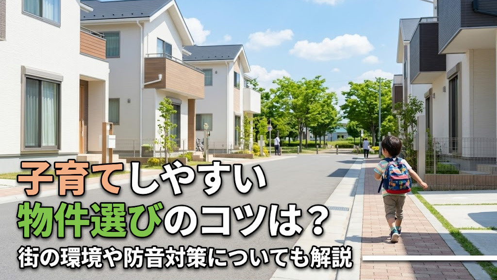 子育てしやすい物件選びのコツは？街の環境や防音対策についても解説の画像