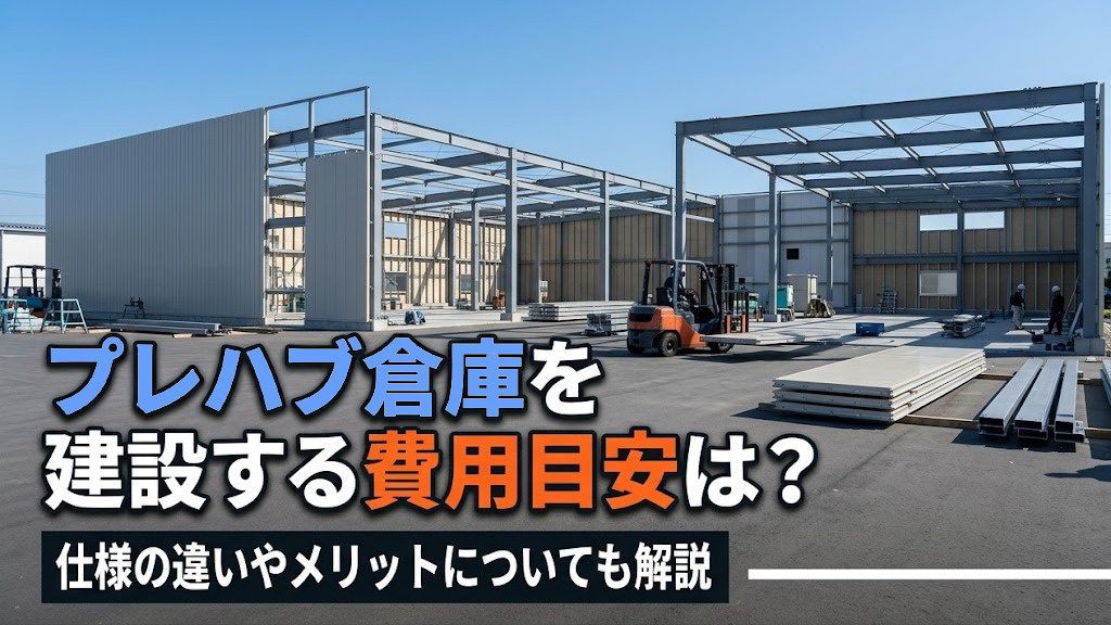 プレハブ倉庫を建設する費用目安は？仕様の違いやメリットについても解説