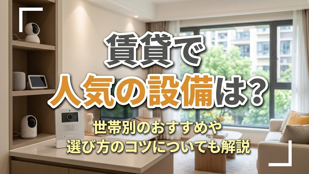 賃貸で人気の設備は？世帯別のおすすめや選び方のコツについても解説の画像