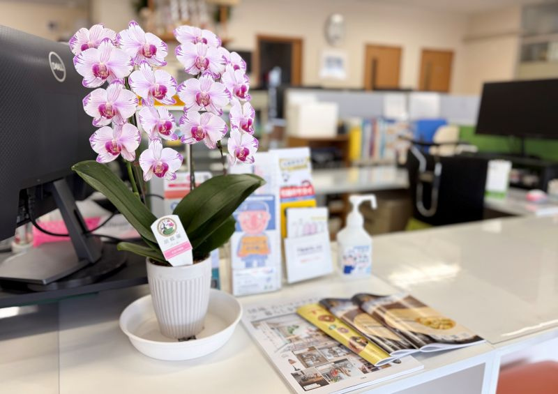 お花のある職場の画像