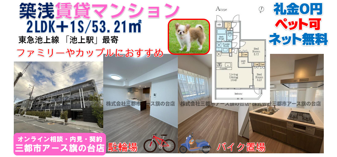 【ペット可×ネット無料】築浅ハイグレード賃貸マンション2LDK＋S｜池上駅の画像