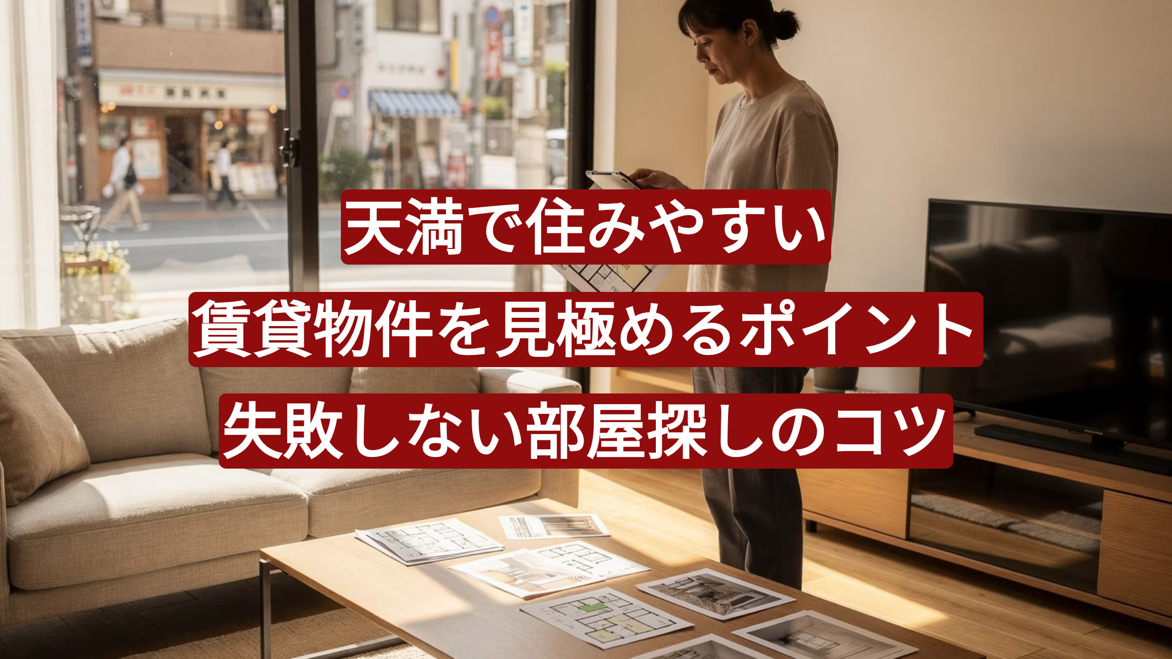 天満で住みやすい賃貸物件を見極めるポイント｜失敗しない部屋探しのコツの画像
