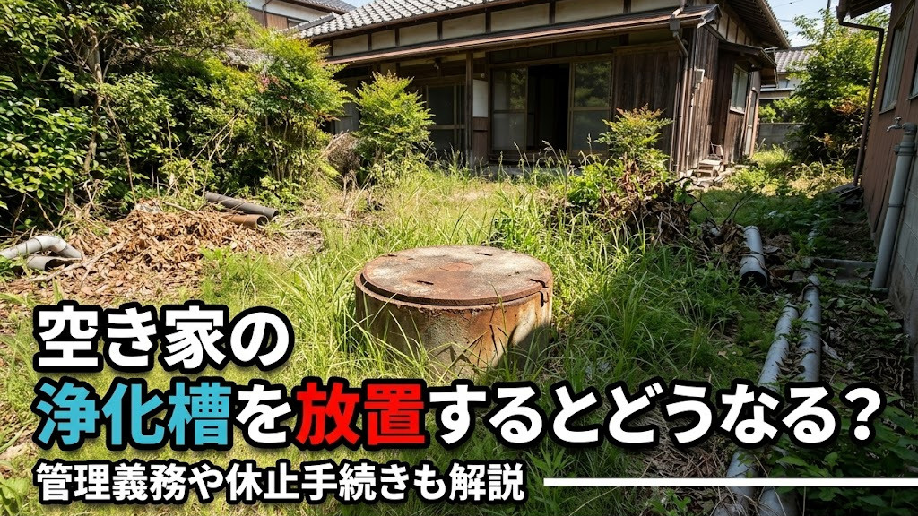 空き家の浄化槽を放置するとどうなる？管理義務や休止手続きも解説の画像