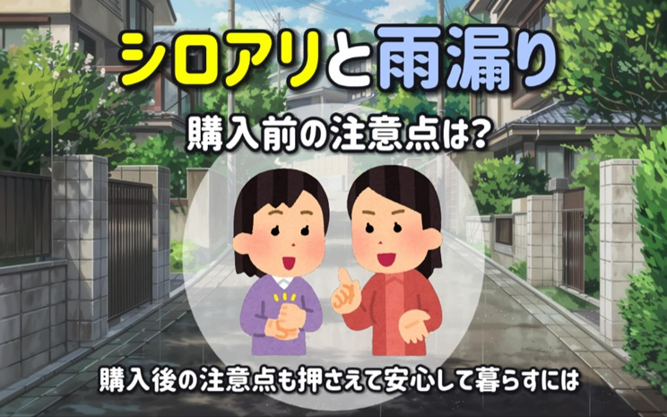 シロアリと雨漏りの購入前の注意点は？購入後の注意点も押さえて安心して暮らすにはの画像