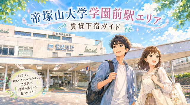 【専門家監修】帝塚山大学周辺「学園前駅エリア」賃貸下宿ガイドの画像