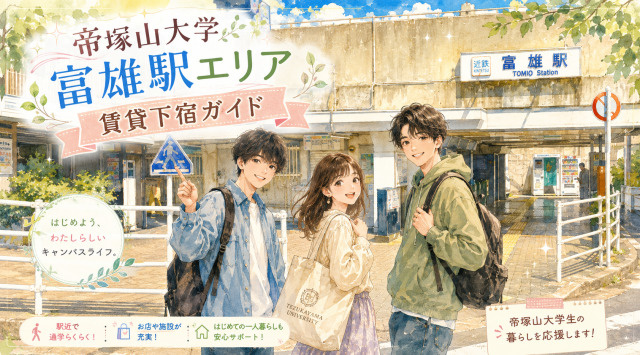 帝塚山大学生・お部屋探し｜富雄駅エリアのバランス最強ガイド