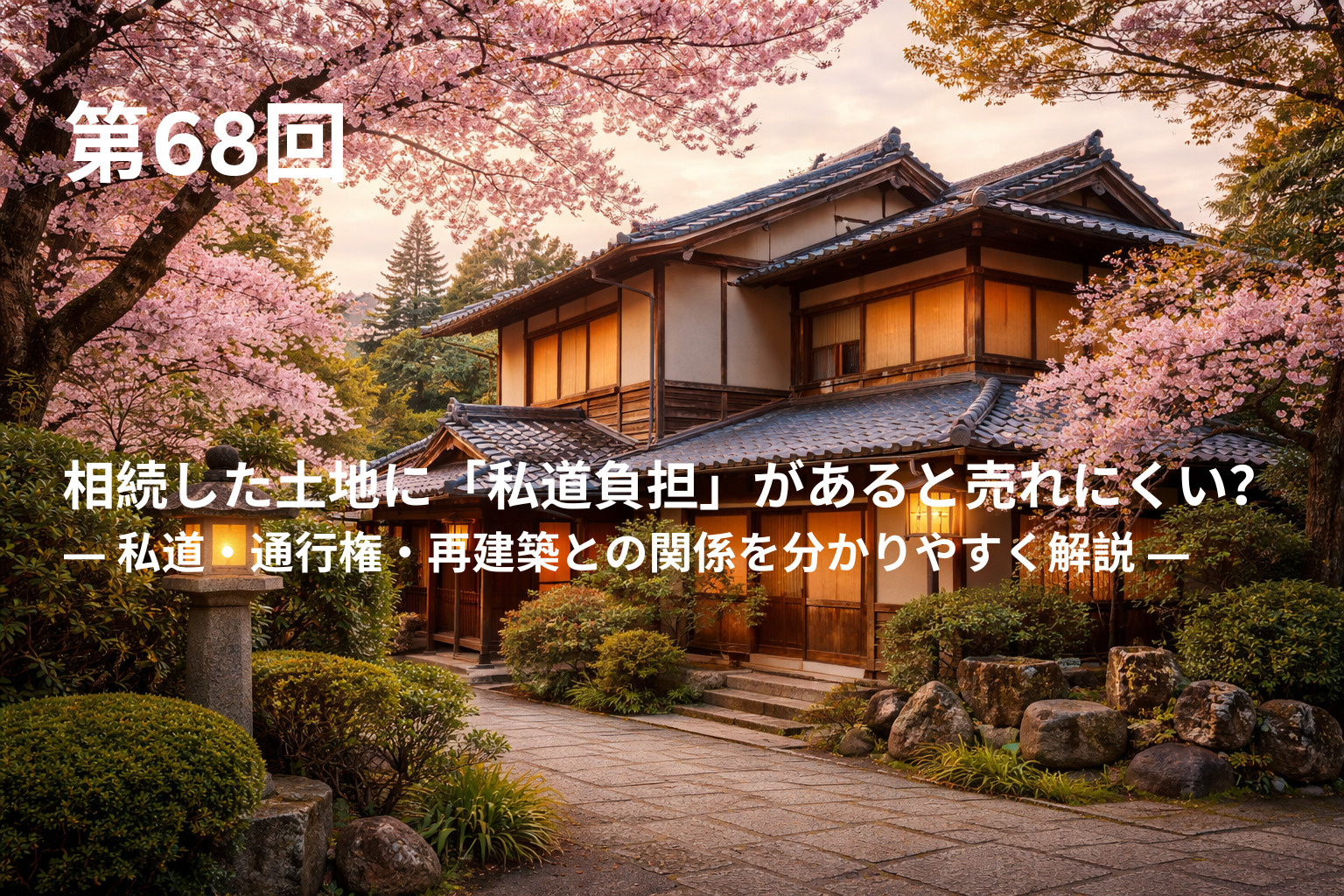 相続した土地に「私道負担」があると売れにくい？ ― 私道・通行権・再建築との関係を分かりやすく解説 ―の画像